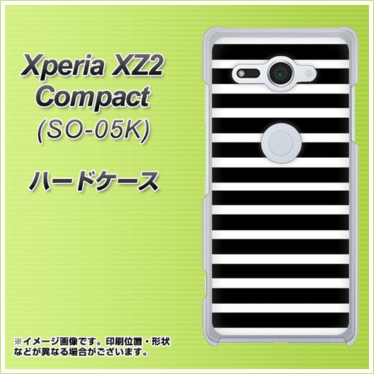 docomo エクスペリア XZ2 コンパクト SO-05K 高画質仕上げ 背面印刷 ハードケース【330 サイドボーダーブラック】