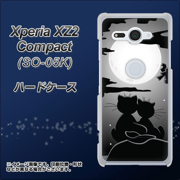 docomo エクスペリア XZ2 コンパクト SO-05K 高画質仕上げ 背面印刷 ハードケース【342 月夜の二人】
