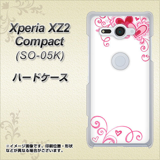 docomo エクスペリア XZ2 コンパクト SO-05K 高画質仕上げ 背面印刷 ハードケース【365 ハートフレーム】