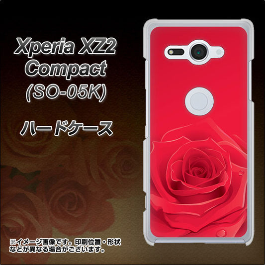 docomo エクスペリア XZ2 コンパクト SO-05K 高画質仕上げ 背面印刷 ハードケース【395 赤いバラ】