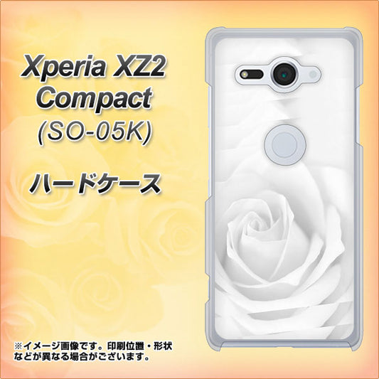 docomo エクスペリア XZ2 コンパクト SO-05K 高画質仕上げ 背面印刷 ハードケース【402 ホワイトRose】