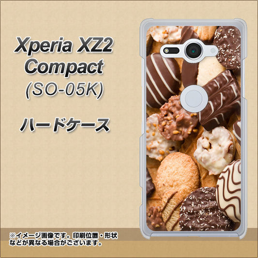 docomo エクスペリア XZ2 コンパクト SO-05K 高画質仕上げ 背面印刷 ハードケース【442 クッキー mix】