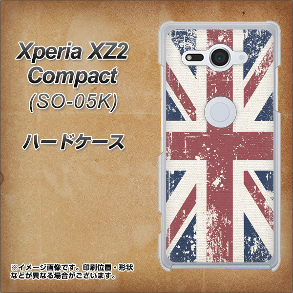docomo エクスペリア XZ2 コンパクト SO-05K 高画質仕上げ 背面印刷 ハードケース【506 ユニオンジャック ビンテージ】