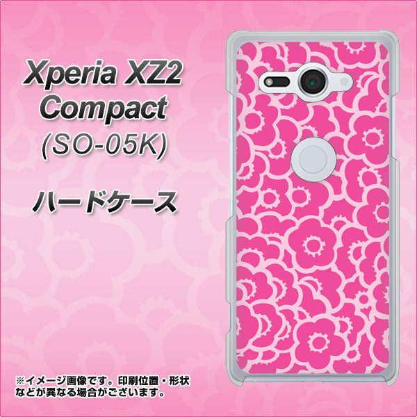 docomo エクスペリア XZ2 コンパクト SO-05K 高画質仕上げ 背面印刷 ハードケース【716 ピンクフラワー】