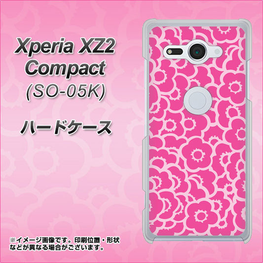 docomo エクスペリア XZ2 コンパクト SO-05K 高画質仕上げ 背面印刷 ハードケース【716 ピンクフラワー】