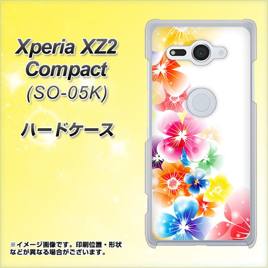 docomo エクスペリア XZ2 コンパクト SO-05K 高画質仕上げ 背面印刷 ハードケース【1209 光と花】