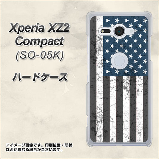 docomo エクスペリア XZ2 コンパクト SO-05K 高画質仕上げ 背面印刷 ハードケース【EK864 アメリカンフラッグビンテージ】