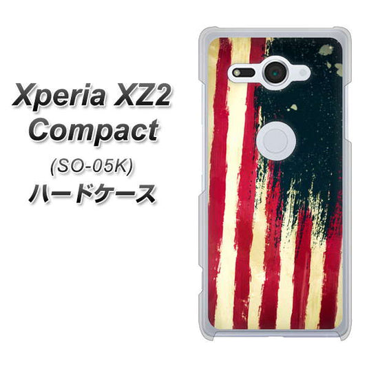 docomo エクスペリア XZ2 コンパクト SO-05K 高画質仕上げ 背面印刷 ハードケース【MI805 ヴィンテージアメリカ】