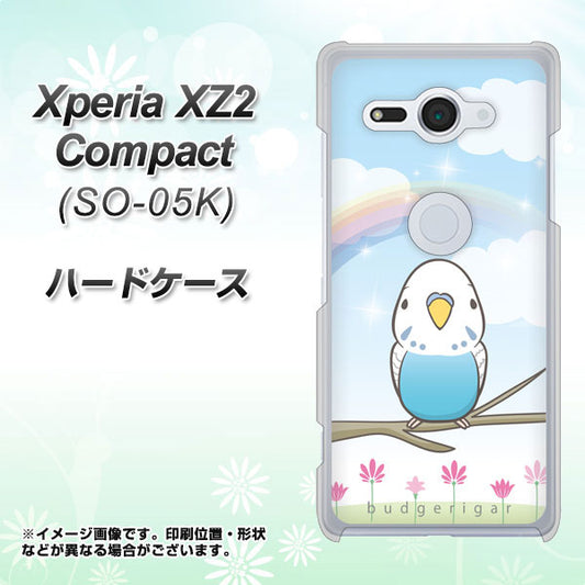 docomo エクスペリア XZ2 コンパクト SO-05K 高画質仕上げ 背面印刷 ハードケース【SC839 セキセイインコ ブルー】