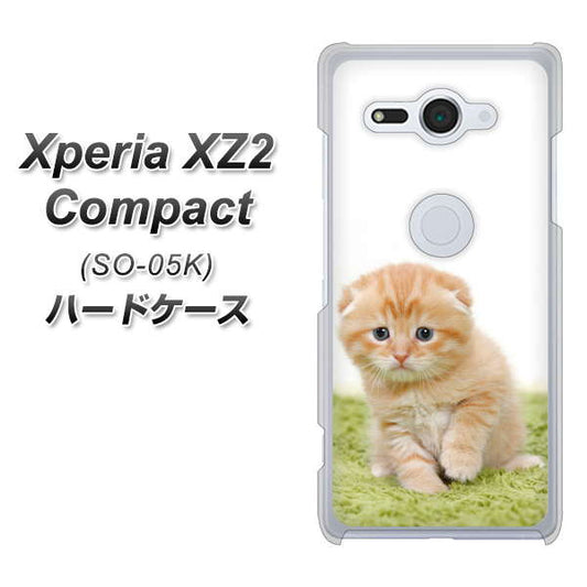 docomo エクスペリア XZ2 コンパクト SO-05K 高画質仕上げ 背面印刷 ハードケース【VA802 ネコこっそり】