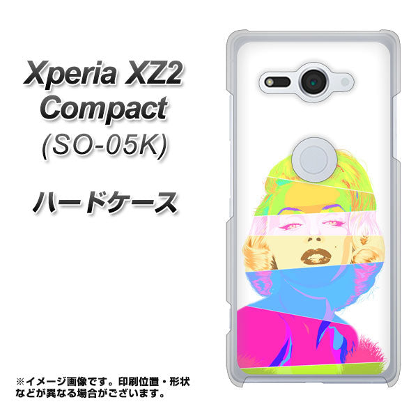 docomo エクスペリア XZ2 コンパクト SO-05K 高画質仕上げ 背面印刷 ハードケース【YJ208 マリリンモンローデザイン(A)】