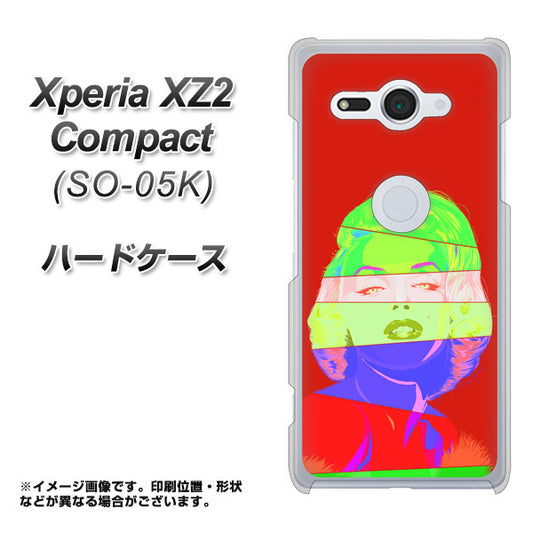 docomo エクスペリア XZ2 コンパクト SO-05K 高画質仕上げ 背面印刷 ハードケース【YJ209 マリリンモンローデザイン（B）】