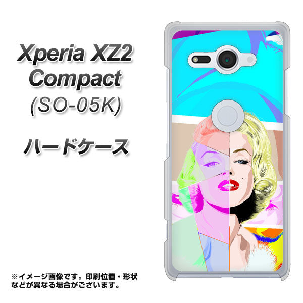 docomo エクスペリア XZ2 コンパクト SO-05K 高画質仕上げ 背面印刷 ハードケース【YJ210 マリリンモンローデザイン(C)】
