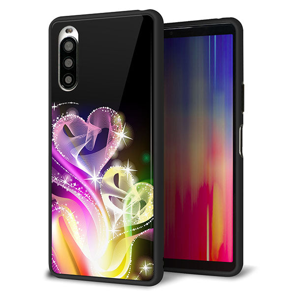 docomo エクスペリア10 II SO-41A 強化ガラス&TPUスマホケース ガラプリ【386 光の軌跡】