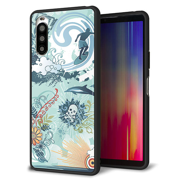docomo エクスペリア10 II SO-41A 強化ガラス&TPUスマホケース ガラプリ【431 ハワイ】