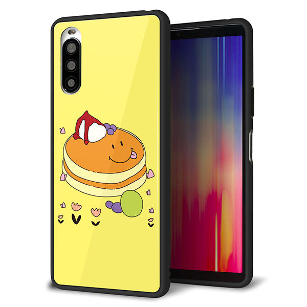 docomo エクスペリア10 II SO-41A 強化ガラス&TPUスマホケース ガラプリ【MA901 パンケーキ】