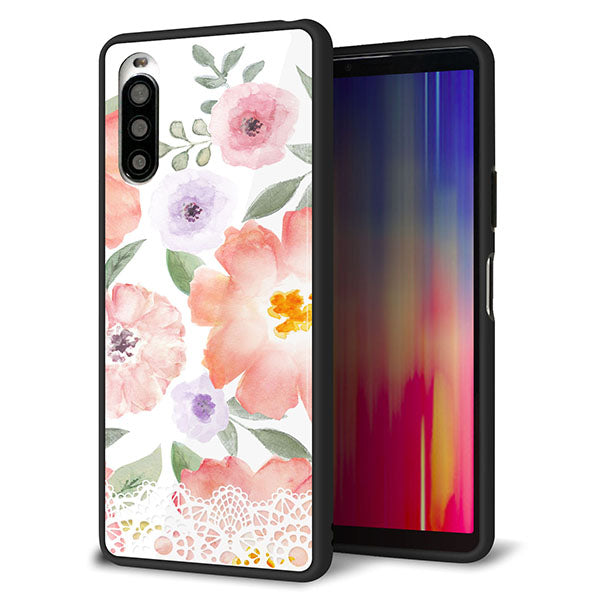 docomo エクスペリア10 II SO-41A 強化ガラス&TPUスマホケース ガラプリ【SC944 ドゥ・パフューム2】