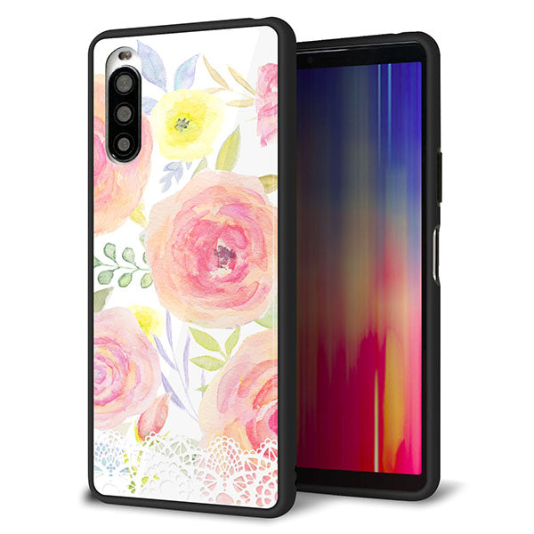 docomo エクスペリア10 II SO-41A 強化ガラス&TPUスマホケース ガラプリ【SC945 ドゥ・パフューム3】