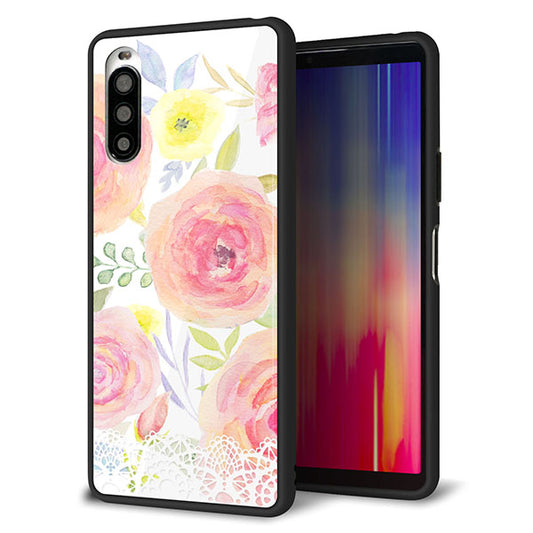 docomo エクスペリア10 II SO-41A 強化ガラス&TPUスマホケース ガラプリ【SC945 ドゥ・パフューム3】