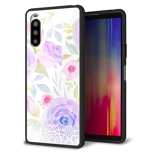 docomo エクスペリア10 II SO-41A 強化ガラス&TPUスマホケース ガラプリ【SC946 ドゥ・パフューム4】