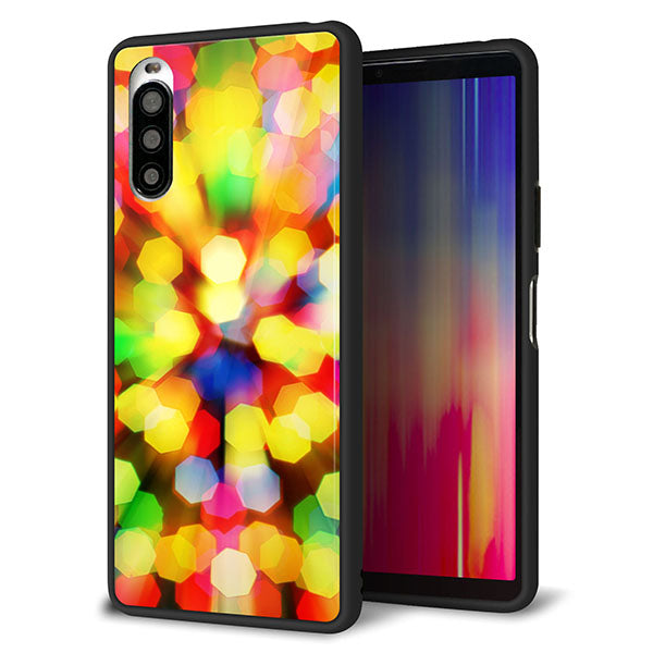 docomo エクスペリア10 II SO-41A 強化ガラス&TPUスマホケース ガラプリ【VA874 未来へのワープ】