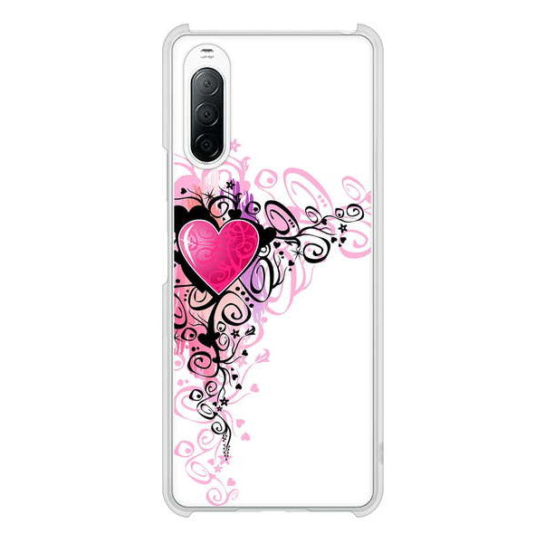 Xperia 10 II SO-41A docomo 高画質仕上げ 背面印刷 ハードケース きらめきハート