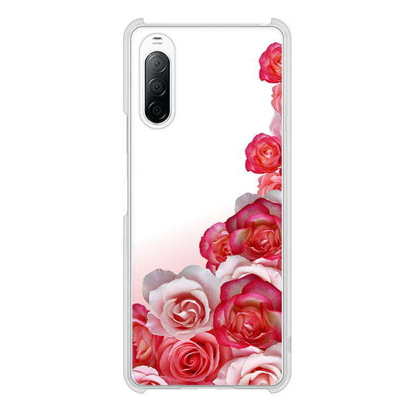 Xperia 10 II SO-41A docomo 高画質仕上げ 背面印刷 ハードケース ロマンチックなバラ