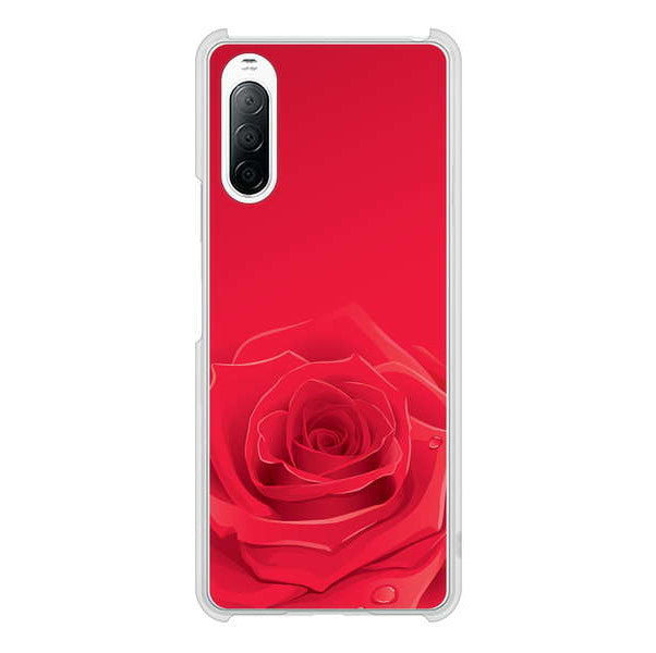Xperia 10 II SO-41A docomo 高画質仕上げ 背面印刷 ハードケース バラ