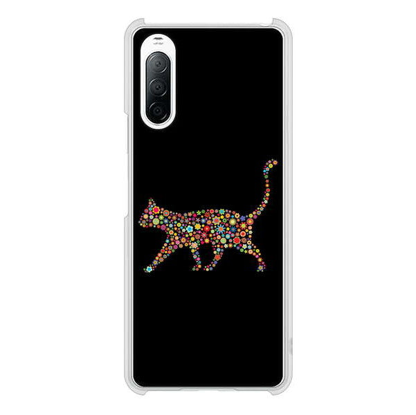 Xperia 10 II SO-41A docomo 高画質仕上げ 背面印刷 ハードケース 【406 カラフルキャット】