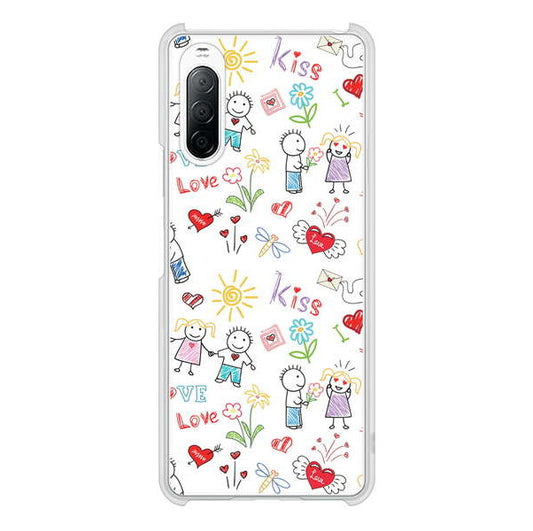 Xperia 10 II SO-41A docomo 高画質仕上げ 背面印刷 ハードケース カップル&ファミリー