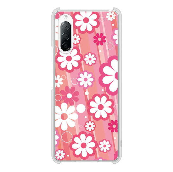 Xperia 10 II SO-41A docomo 高画質仕上げ 背面印刷 ハードケース 【751 マーガレット(ピンク系)】