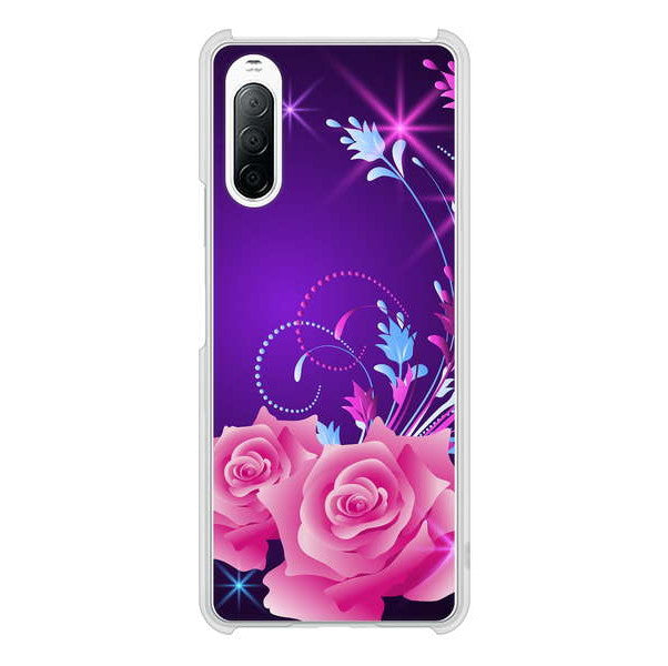 Xperia 10 II SO-41A docomo 高画質仕上げ 背面印刷 ハードケース ロマンチックなバラ