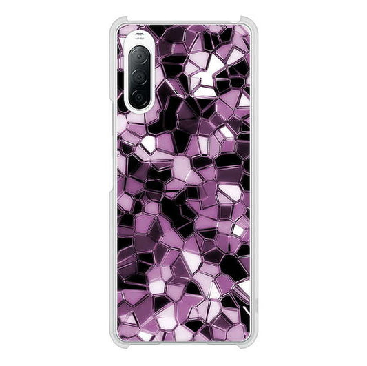 Xperia 10 II SO-41A docomo 高画質仕上げ 背面印刷 ハードケース 【EK837 テクニカルミラーパープル】