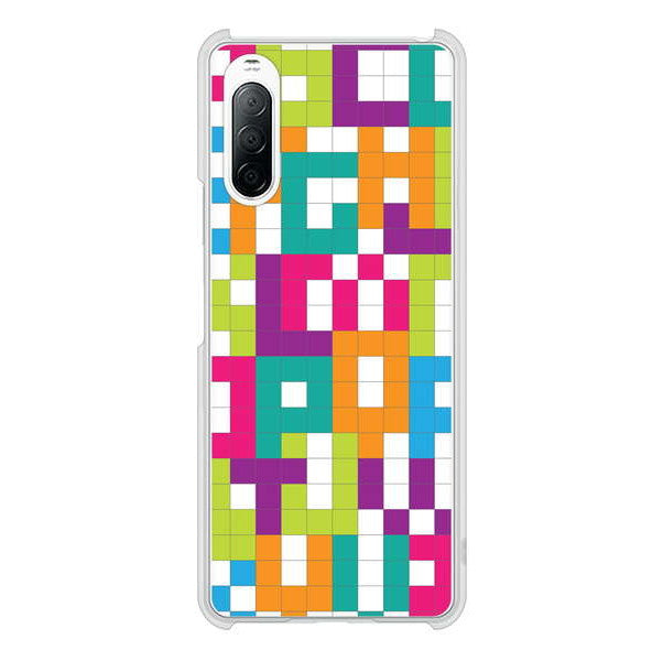 Xperia 10 II SO-41A docomo 高画質仕上げ 背面印刷 ハードケース 【IB916 ブロックアルファベット】