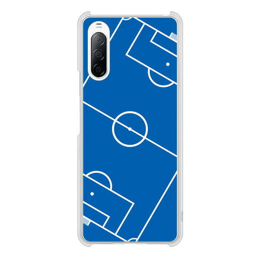 Xperia 10 II SO-41A docomo 高画質仕上げ 背面印刷 ハードケース 【IB922 SOCCER_ピッチ】