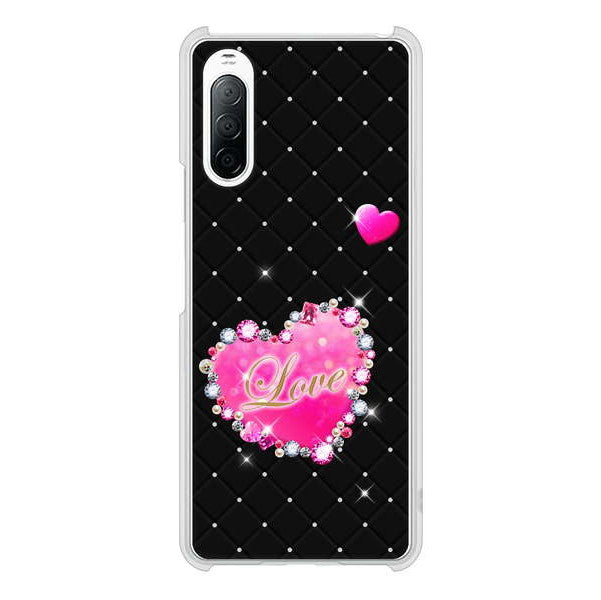 Xperia 10 II SO-41A docomo 高画質仕上げ 背面印刷 ハードケース スワロデコ風プリント