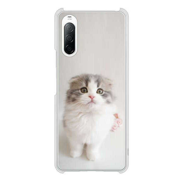 Xperia 10 II SO-41A docomo 高画質仕上げ 背面印刷 ハードケース 【VA803 まっていますネコ】