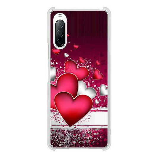 Xperia 10 II SO-41A docomo 高画質仕上げ 背面印刷 ハードケース 【VA835 ハートの息吹】