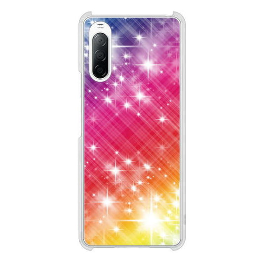 Xperia 10 II SO-41A docomo 高画質仕上げ 背面印刷 ハードケース 【VA872 レインボーフレーム】