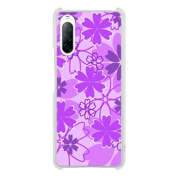 Xperia 10 II SO-41A docomo 高画質仕上げ 背面印刷 ハードケース 重なり合う花