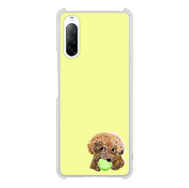 Xperia 10 II SO-41A docomo 高画質仕上げ 背面印刷 ハードケース トイプードル&ボール