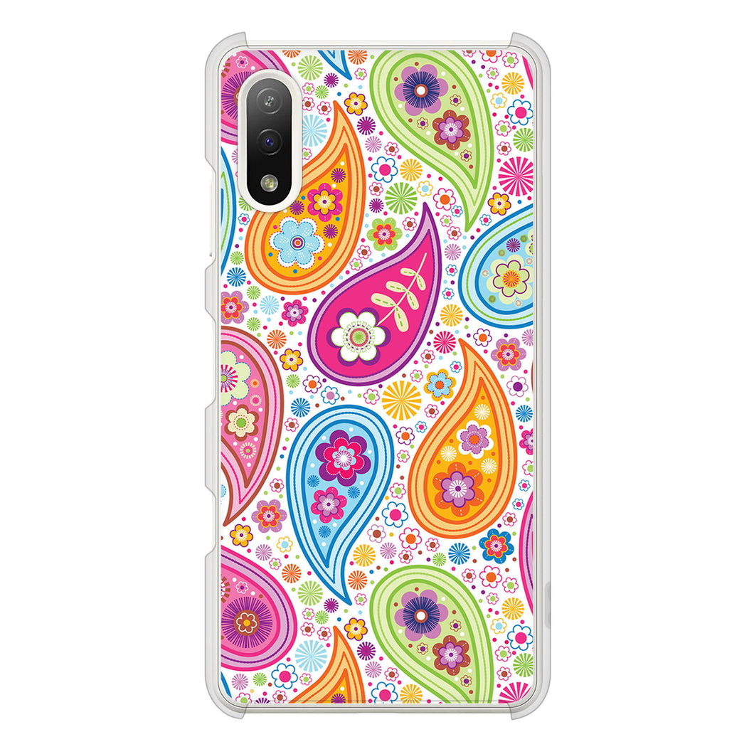 Xperia Ace II SO-41B docomo 高画質仕上げ 背面印刷 ハードケース ペイズリー