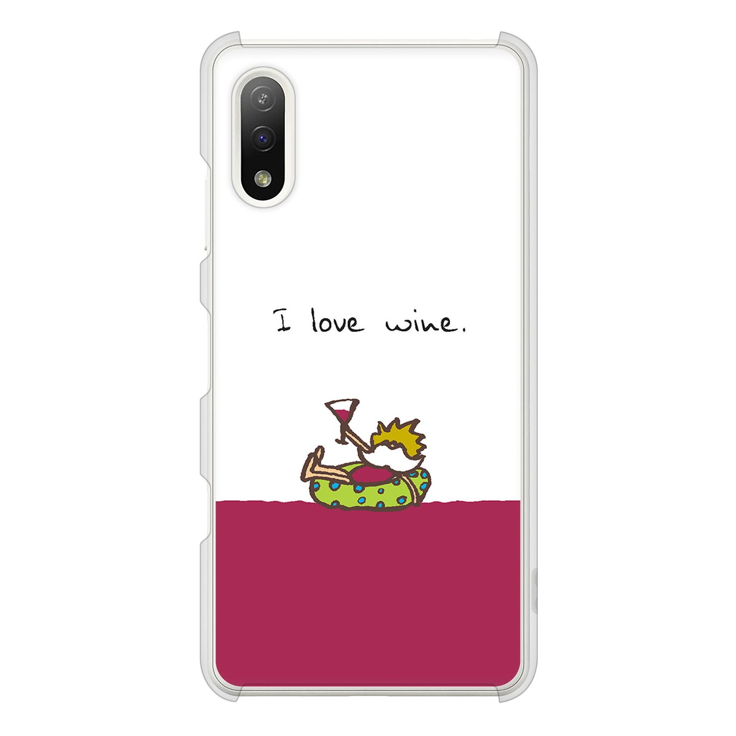 Xperia Ace II SO-41B docomo 高画質仕上げ 背面印刷 ハードケース 【IA811 ワインの神様】
