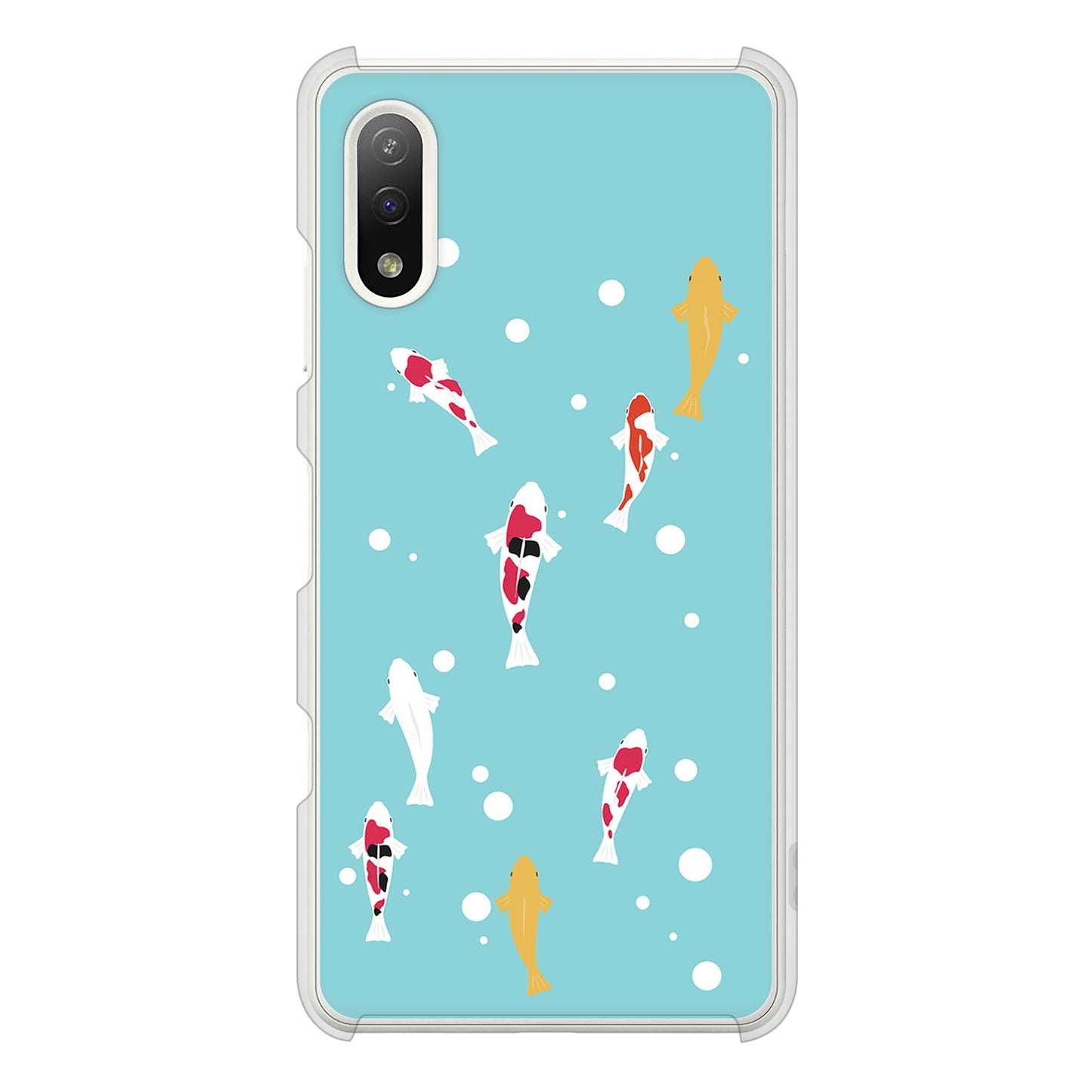 Xperia Ace II SO-41B docomo 高画質仕上げ 背面印刷 ハードケース 【KG800 コイの遊泳】