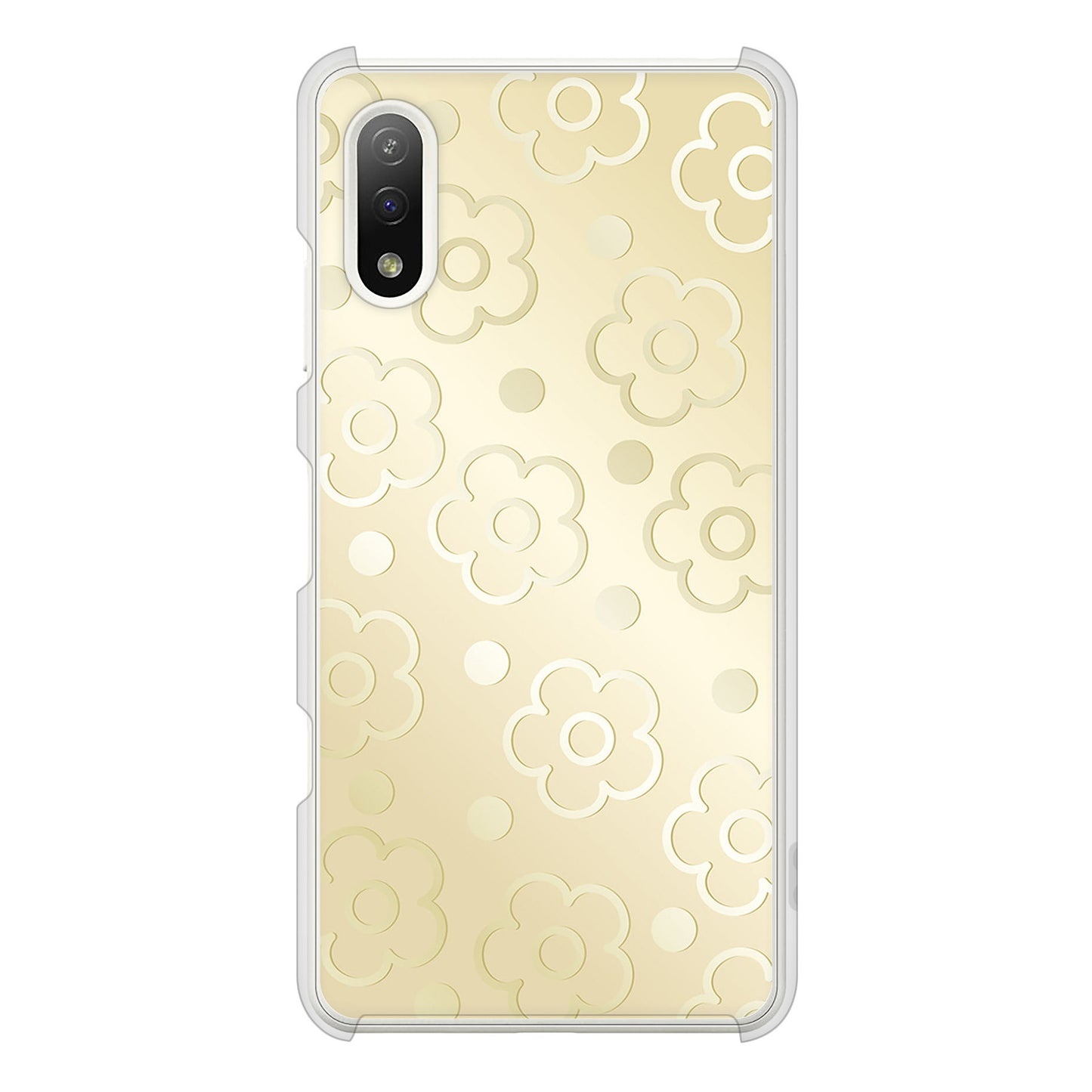 Xperia Ace II SO-41B docomo 高画質仕上げ 背面印刷 ハードケース エンボス風デイジーシンプル
