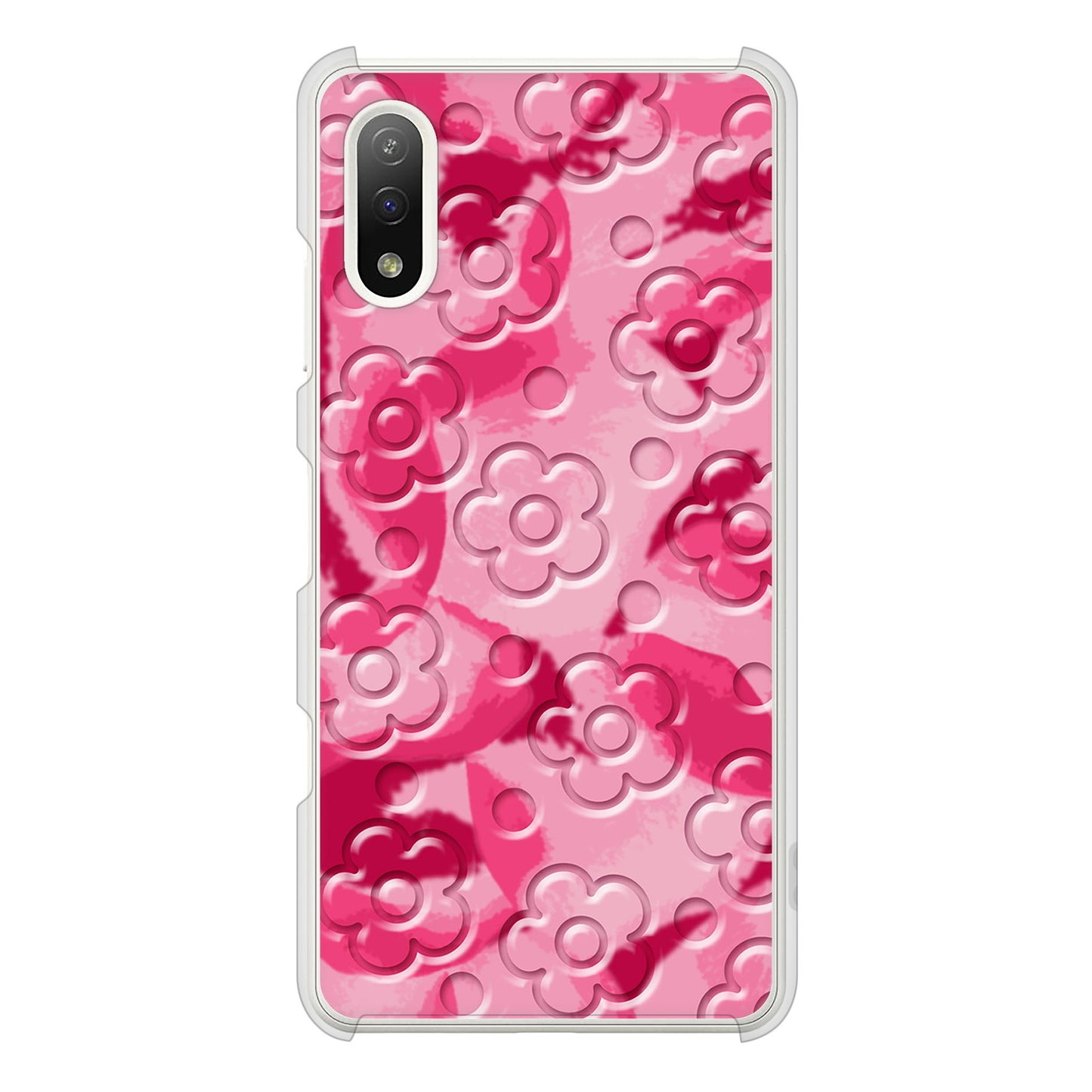 Xperia Ace II SO-41B docomo 高画質仕上げ 背面印刷 ハードケース フラワーヴェルニ