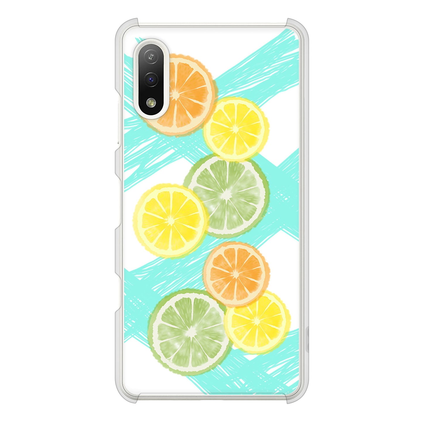 Xperia Ace II SO-41B docomo 高画質仕上げ 背面印刷 ハードケース 【YJ183 オレンジライム】