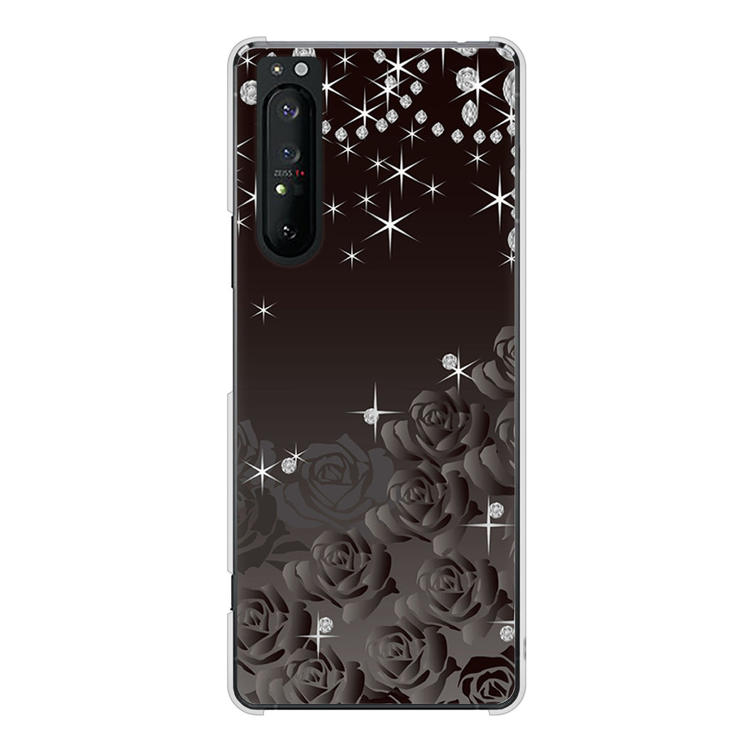 Xperia 1 II SO-51A docomo 高画質仕上げ 背面印刷 ハードケース ロマンチックなバラ