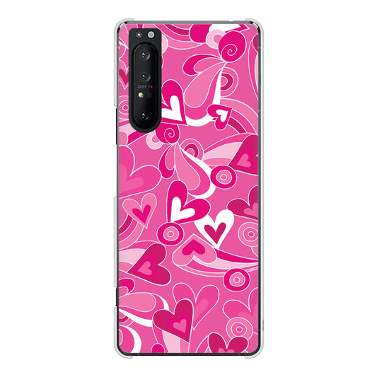 Xperia 1 II SO-51A docomo 高画質仕上げ 背面印刷 ハードケース プリティハート