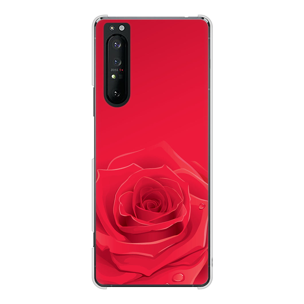 Xperia 1 II SO-51A docomo 高画質仕上げ 背面印刷 ハードケース バラ